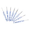 8pcs Crochet Hook Set Blue White Porcelain Printing Hand Polished