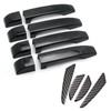 Xotic Tech Set(12Pcs) Gloss Black Door Handle + Real Carbon