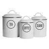 Tea Coffee Sugar Circle Modern Design Kitchen Jar Canister Labels