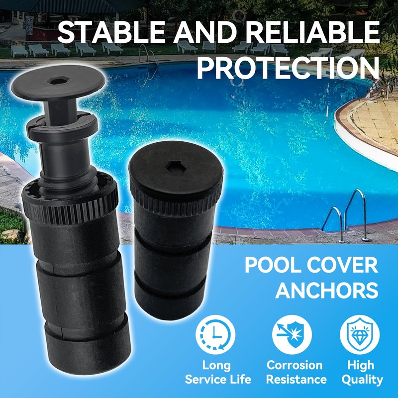SKINGWOLF 12 Pack Pool Cover Anchors for Concrete and Paver