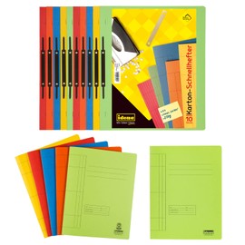 Idena 300041 Cardboard Folders A4 10 Items Green / Yellow / Red / Blue / Orange