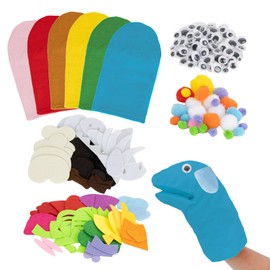 RAINFLOW 6PCS Hand Puppets - Hand Puppet Making kit Sock Puppet Arts and Crafts Puppet Kit for Family, Classroom, Party, DIY、Storytelling, Dramatic Play, Interactive Games and Role-Play