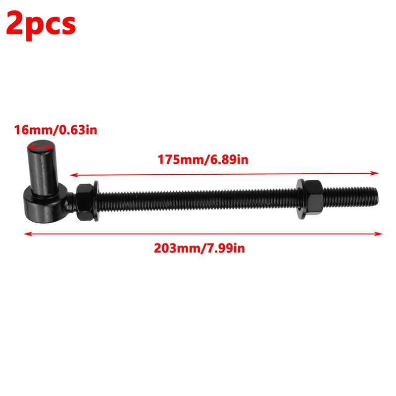 Antrader M12 x 8" J Bolt Gate Hinge,2Pcs Screw Hinge