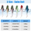 Soft Fishing Lures Swimbaits Pre-Rigged Jig Head Paddle Tail Swim