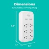 KMC 6-Outlet Extender USB-C PD Surge Protector Wall Tap, Multi-Plug