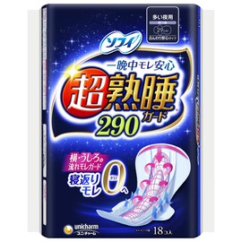 Sofy Super Deep Sleep Guard, 290, 18 Pieces, Sanitary Napkins, Night Use