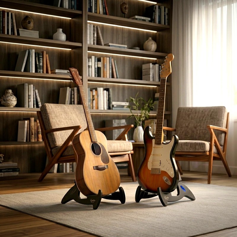 GUITTO Guitar Stand Foldable Universal Floor A Frame Instrument Holder
