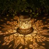 RESNICE Outdoor Waterproof Hummingbird Solar Lanterns Metal Hanging Garden Light