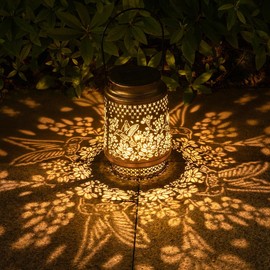 RESNICE Outdoor Waterproof Hummingbird Solar Lanterns Metal Hanging Garden Light Decorative Solar Powered Lamp for Garden Backyard Patio Porch and Tree