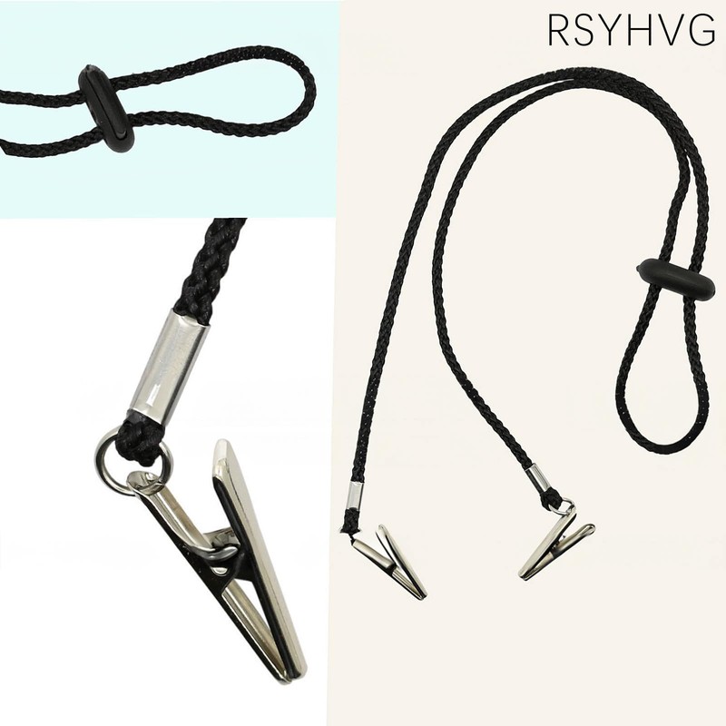 RSYHVG 2 PCS Black Adjustable Bib Holder Clips Napkin Holders