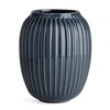 Kahler Hammershoi Vase, Anthracite Grey, 8.3" H x 6.7" D,