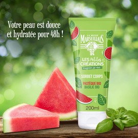 Le Petit Marseillais Sorbet Gel für den Körper, feuchtigkeitsspendend, Bio-Grapefruit & Bio-Thymian, für trockene Haut, 200 ml