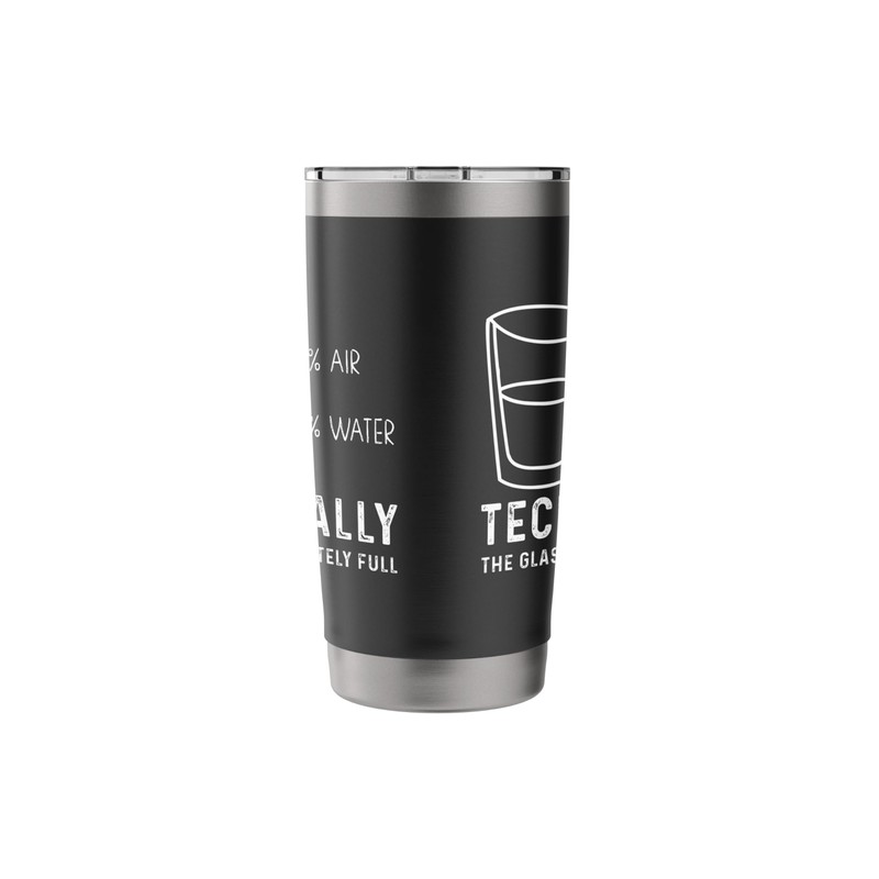 Glass Water Half Full Empty Technical Realist Technician Stainless Steel