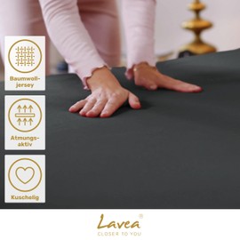 Lavea Jersey Fitted Sheet, Maya Series, 100% Cotton, High-Quality Workmanship, Elasticated and Oeko Tex 100 certified