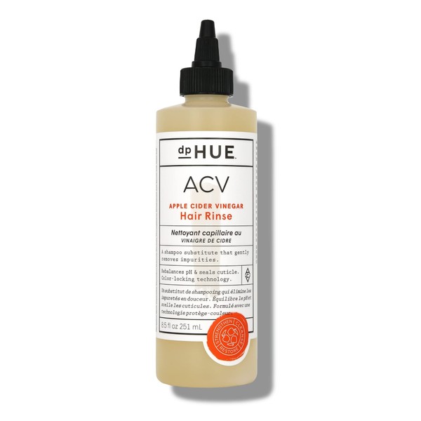 dpHUE Apple Cider Vinegar Hair Rinse, 8.5 oz - Shampoo Alternative & Scalp Cleanser - Removes Buildup & Protects Natural Hair Oils