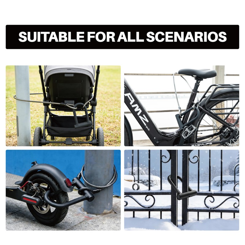 Heavy-Duty U Lock for Bike & E-Bike, Anti Bolt Cutter