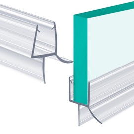 1-Pack Shower Door Bottom Seal POZIA-39 Long,3/8"(10mm) Thick Frameless Glass Shower Door Seal Strip Clear Vinyl Durable Stop Shower Leaks and Create a Water Barrier Ultra Clear