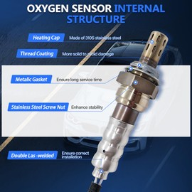Maxfavor 1Pc Upstream Oxygen Sensor O2 Sensor Replacement for 1995 Ford Bronco E-150 E-250 E-350 Van Mustang Thunderbird Calif 3.8L 5.8L O2 Sensor 13117 13127 15716 15717 234-4001