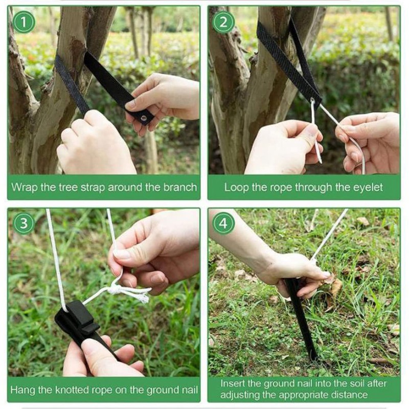 Peakloong 32Pcs 15.74 inch Tree Straps for Staking with Grommet