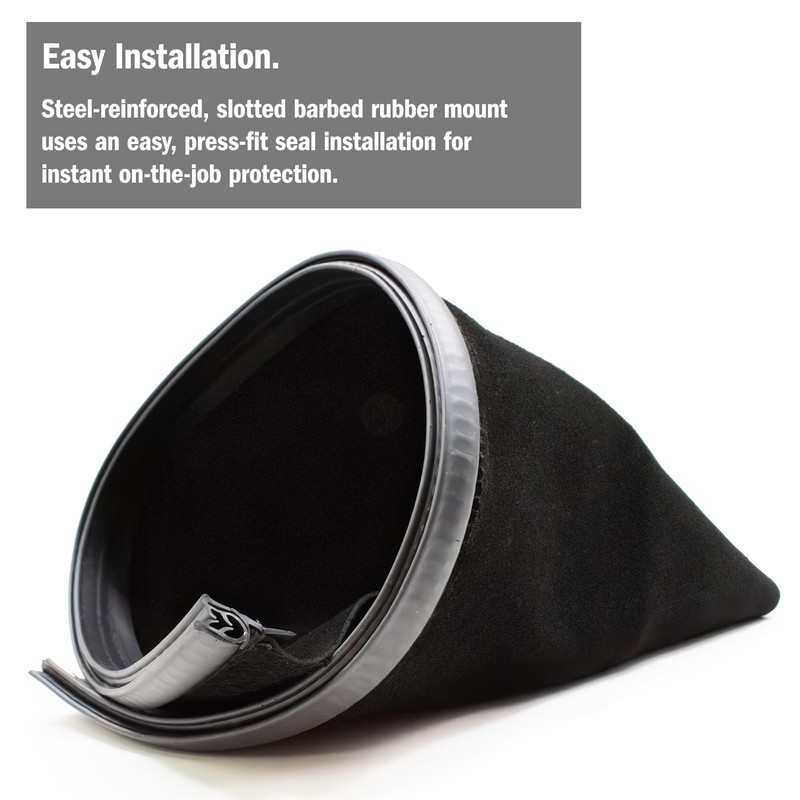 Koike Leather Welding Helmet Neck Protector, Press-Fit Seal, Long-Design, Cut-to-Size