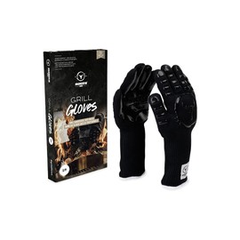 Moesta-BBQ 19216 GrillGloves No.1 Size S/M for Professionals - Heat-resistant up to 500°C Grill / Oven Glove - LFGB