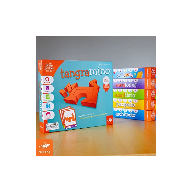 FoxMind, Tangramino 3D Puzzle-Solving, Logic Game, Brain Builder Series