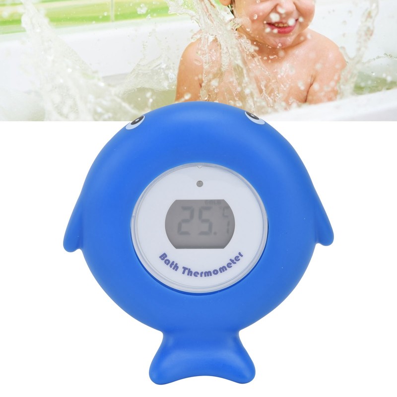 Baby Bath Electronic Thermometer Cute Fish Shaped LCD Shower Temperature