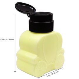 Beauticom® Professional YELLOW Carriage Shaped Nail Pump Dispenser Bottle (Size: 250ml) for Nail Acrylic Acetone Liquid Polish Remover Bottle Tool