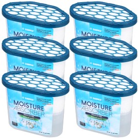 ZARPAX Moisture Absorber Fresh Cotton 10.5 oz/300g | Removes Moisture, Damp & Humidity | Odor Absorber With Fresh Cotton Fragrance | Moisture Trap for Bathroom, Closet, Kitchen | Set of 6