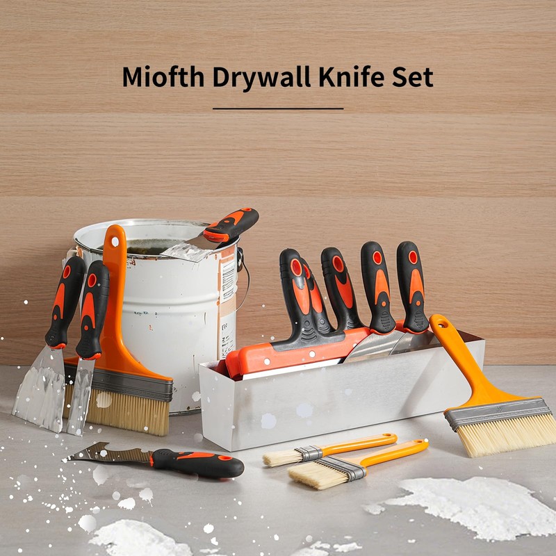 Drywall Knife Set, 14Pcs Stainless Steel Putty Tools Includes Putty