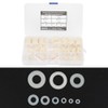 600Pcs Flat Washer 9 Sizes White Nylon Gasket Assortment Kit