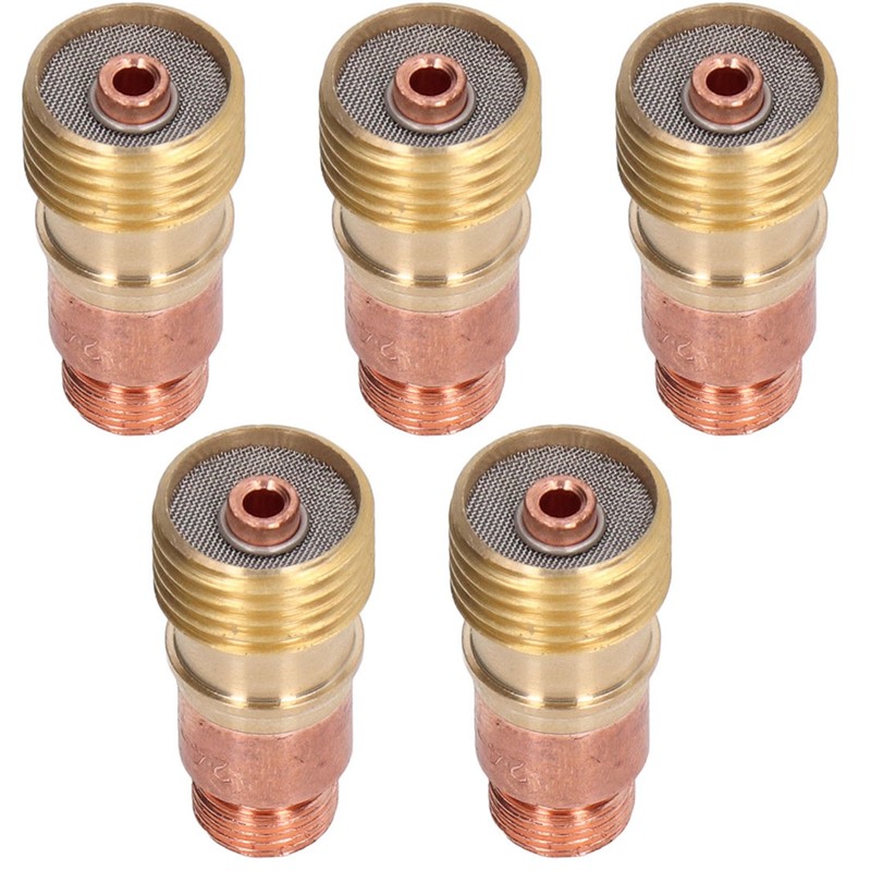 5Pcs 3/32in Gas Lens Collet Body Metal Welding Connector Replacement