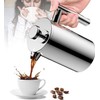 MaxMiuly 4 Cup Cafetiere Stainless Steel Double Wall French Press