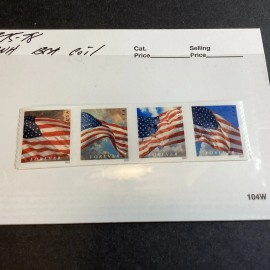 Scott #5875-78, Forever US FLAGS - MNH -BCA Coil Strip of 4 Stamps-2024-US