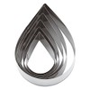 Paderno Stainless Steel Teardrop Cutters 6 Pieces