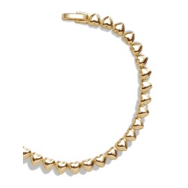 Pearich 14k Gold Filled Tennis Bracelet For Women, 5MM Classic Heart Tennis Bracelet, Gold Bracelets For Women Jewelry Gift for Women Christmas Valentines Mothers Day 6.15 Inch