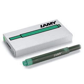 1 X Lamy T10 Fountain Pen Ink Cartridges, Green (x4)