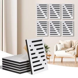 6-Pack Dual-Layer Acoustic Panels, 35.4" x 31.5" x 1.14" Professional Sound Absorption Panels, 2-in-1 Design with Polyester & Foam Layers, Self-adhesive Wall Panels for Studio Home Theater Office