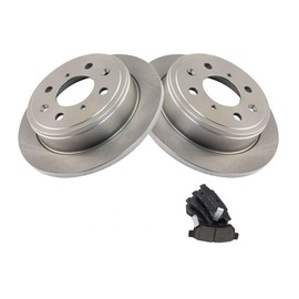 Eohfsxk Rear Posi Ceramic Brake Pad & Rotor Kit Set for Acura for Integra 1990-2001,for Honda for CRX 1990-1991 for Civic 1992-1995 1999-2000 for Civic del Sol 1993-1997 for Prelude 1988-1991