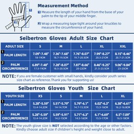 Seibertron Anti Slip Unweighted Basketball Gloves Ball Handling Youth Gloves (Basketball Training Aid) Or Driving Youth Gloves Black XS