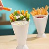 KIRALOVE French fries holder with sauces - restaurant - plastic