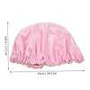 Baluue Double Layer Satin Dome Cap Adjustable Elastic Shower Hat