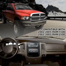 Center Dash Radio Bezel Trim W/Air Vents & Storage, Fit Dodge Ram 1500 2002-2005/2500 3500 2003 2004 2005, Radio Panel Instrusment Dashboard Cover, Beige