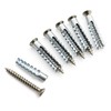 6PCS Heavy Duty Steel Wall Anchor with Screws, Stripped Screw