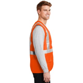CornerStone Unisex ANSI 107 Class 2 Mesh Back Safety Vest, Safety Orange, X-Large