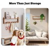 Wacloud 29Inch Wall Mounted Coat Rack with Hooks and Shelf
