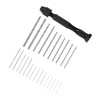 Gadpiparty 2 Sets Pin Vise Hand Drill Bits Set Practical