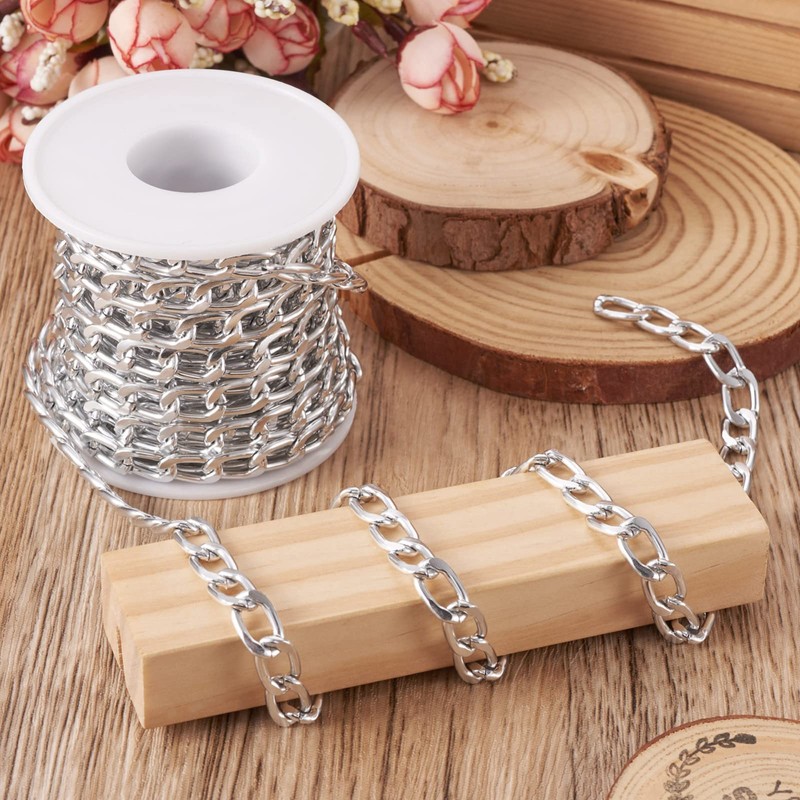 Fashewelry Aluminium Curb Chain Link, Aluminium