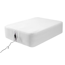 Akicia Twin Fitted Sheet for Air Mattress, with 18-24 Inch Extra Deep Pocket, Soft Breathable Air Bed Mattress Sheet Cover for Inflatable Bed, White