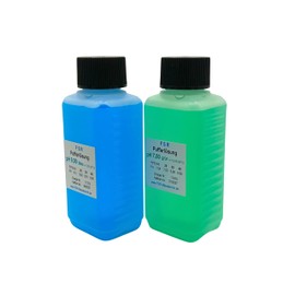 FSRTOP pH-Kalibrierlösungsset, pH 7,00 und 9,00 Pufferlösung, je 100 ml, für pH-Messgeräte, grün und blau